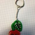 petite cerise porte clefs fimo