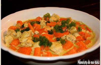 Filets de poulet à la bière blanche et aux carottes