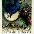 L'oiseau Bleu de Marc Chagall lithographiée Menton 