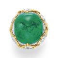 An emerald and diamond ring, by David Webb