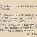 1873 23 Juillet : Changement de percepteur