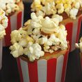 Salted caramel popcorn cupcakes