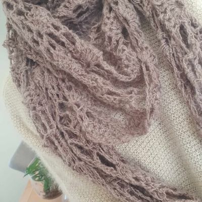 Mon premier châle crocheté à partir d'un diagramme !