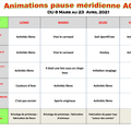 Planning d'activités