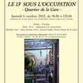 Visite-conférence "Le 13e sous l'occupation - quartier de la Gare" - samedi 6 octobre 2012 (9h30 - 12h30)