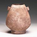 A Combed Grey Pottery Jar, Western Zhou Dynasty (1050-771 BC)