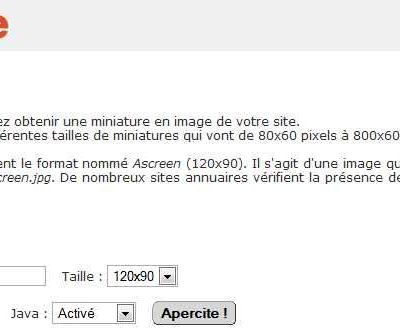 Thumbshot rapide: Generateur de vignette