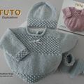 TUTO tricot bébé, tutoriel, Patron layette bb à tricoter pdf