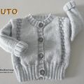 FICHE TRICOT BEBE, explications tricot , TUTO, modèle, layette, tricot bb