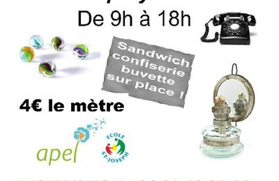 VIDE-GRENIER organisé par l'APEL St Joseph dimanche 17 janvier 2016