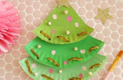 DIY kids : 12 cartes de voeux en forme de sapin de Noël 