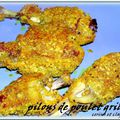 PILONS DE POULET GRILLES AUX FLOCONS D'AVOINES ET AMANDES