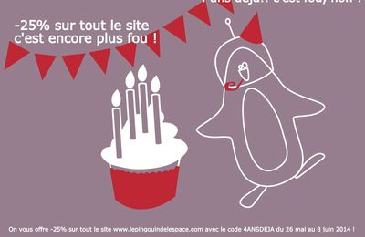 4 ans pour le pingouin de l'espace, ça se fête !