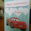 Carte d'anniversaire de Louis  (6 ans)