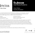 Convite > Inauguração exposição "Silêncios, por Marin Karmitz"