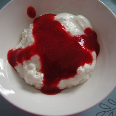 neige de fromage blanc à la vanille