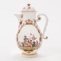 A Meissen porcelain Chinoiserie coffee-pot and a cover, circa 1730