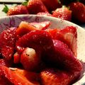 Salade de fraises au thym et vinaigre balsamique