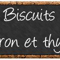 Biscuits et crème citron et thym : étiquettes