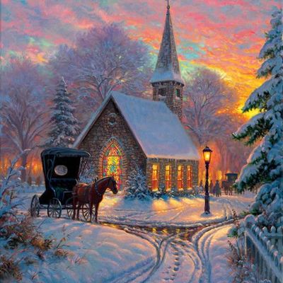 IMAGE CALECHE SOUS LA NEIGE