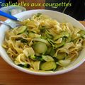 Un plat d'été: les tagliatelles aux courgettes