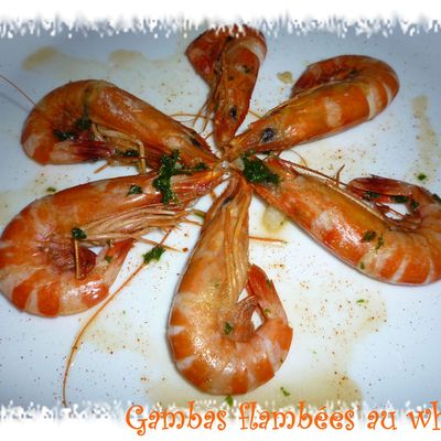 Gambas flambées au whisky