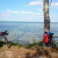 Baignade dans le superbe lac de Biscarosse