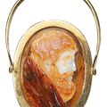 Italian, 16th century, Double-sided cameo with a profile of a male saint and Pyrrhus of Epirus