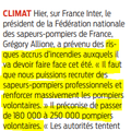 Préconisation de passer de 180 000 à 250 000 pompiers volontaires