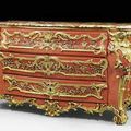 Important painted commode, Louis XV, attributed to J.W. VAN DER AUVERA and F. HUNDT), Wurzburg circa 1735/40 