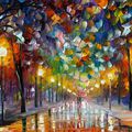 Winter Oil Paintings of leonid afremov