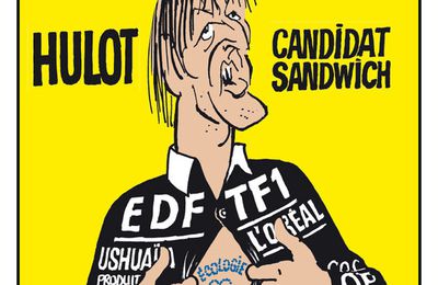Hulot candidat sandwich - Charlie Hebdo N°982 - 13 avril 2011
