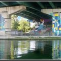 Sur la street art avenue, le long du canal St Denis