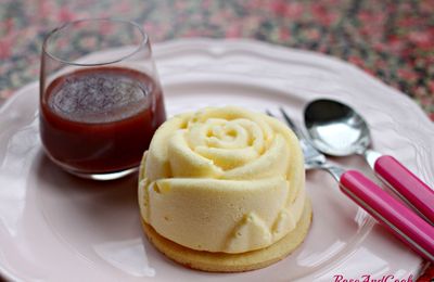 Cheesecake - coulis de framboise à la rose {recette}