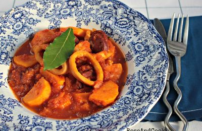 Ragoût de calamars au chorizo {recette} #IGModere