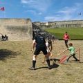 JUILLET 2017 au château de CAEN: les belles images d'une grande choule normande avec les enfants...