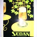 Plaque publicitaire en tôle "Sedan, grande bière de l'est" 