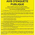 OUVERTURE D'UNE ENQUETE PUBLIQUE RELATIVE AU PROJET D'UN P.P.R.I.