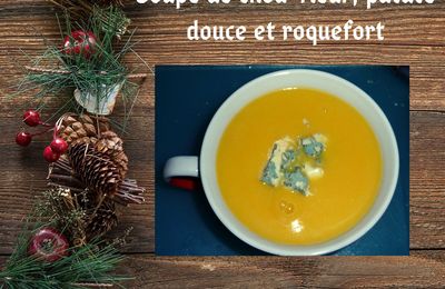 Soupe de chou-fleur, papate douce et roquefort au soup and co