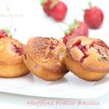 Muffins fraise-basilic.