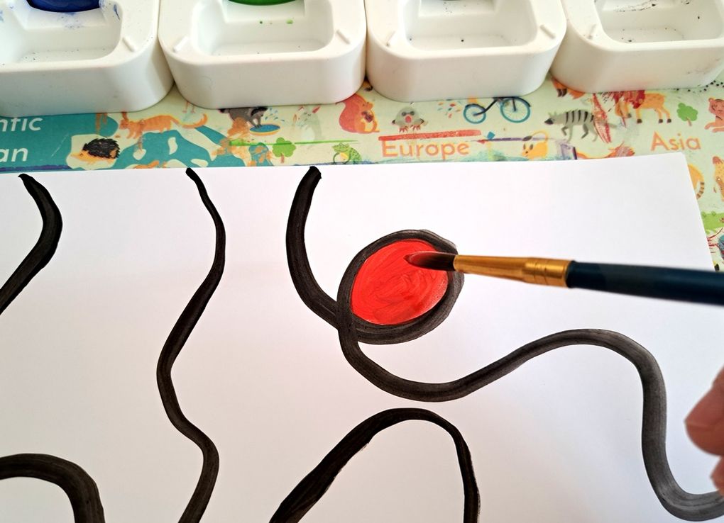 Galets de gouache géants