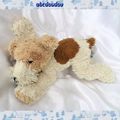 Doudou Peluche Chien Beige Et Marron Longs Poils Les Petites Marie