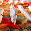 Tartine poivrons grillés-anchois