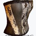 LE CORSET EN DENTELLE NOIR ET CREME