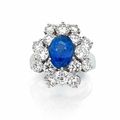 Bulgari, Bague ornée d'un saphir ovale de Sri Lanka