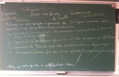 Evaluation finale en histoire