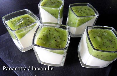 PANACOTTA AUX ZESTES DE CITRON COULIS DE KIWI