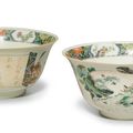 A pair of famille verte bowls, Kangxi period (1662-1722)