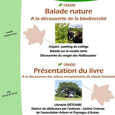 Samedi 18 mai : "A la découverte des arbres exceptionnels de Haute-Garonne"