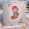 Carte d'anniversaire petit pirate et son coffre